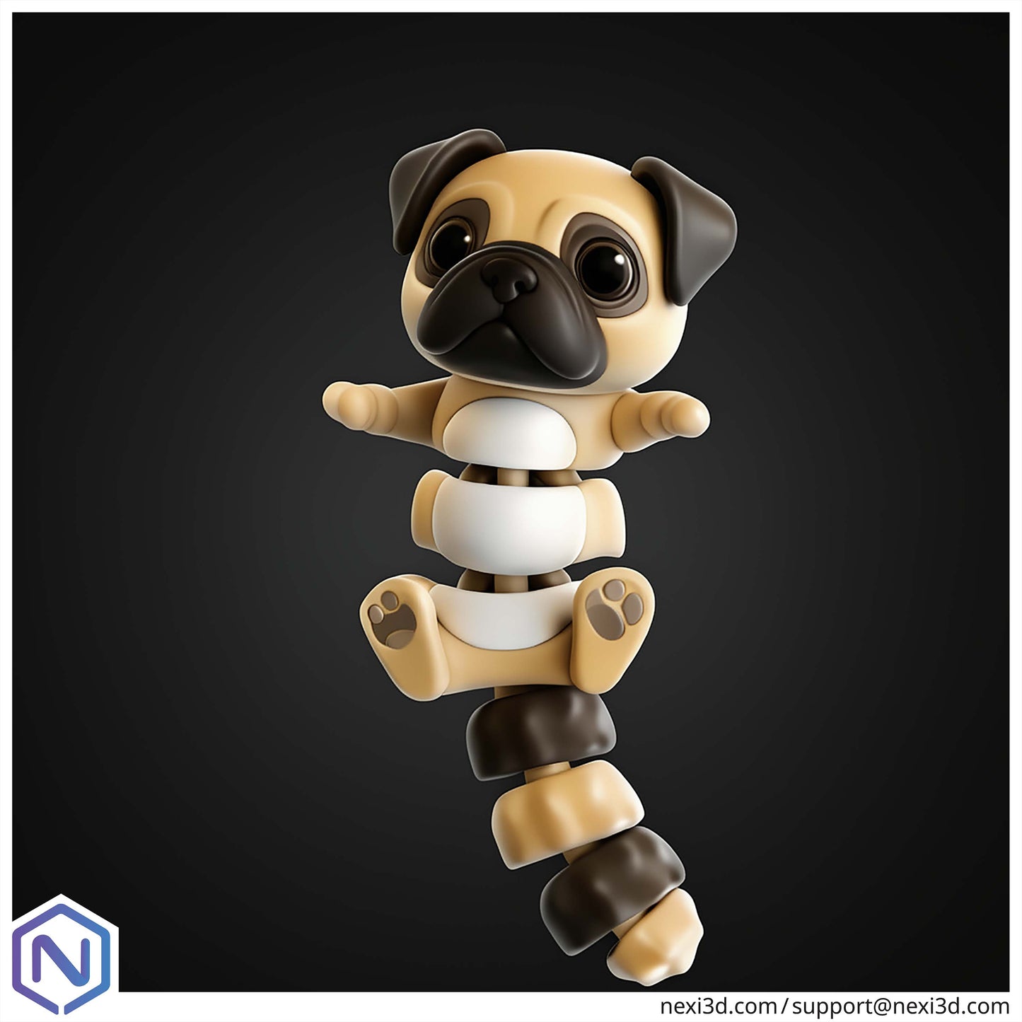 NEXI3D STL Files Pug Dog