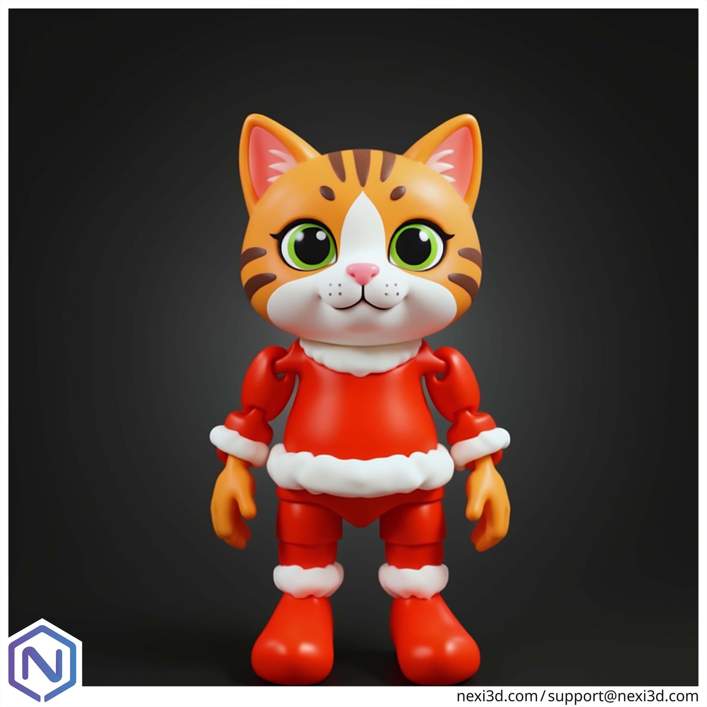 NEXI3D STL Files Christmas Cat no Hat