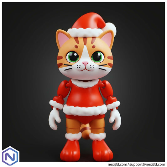 NEXI3D STL Files Christmas Cat