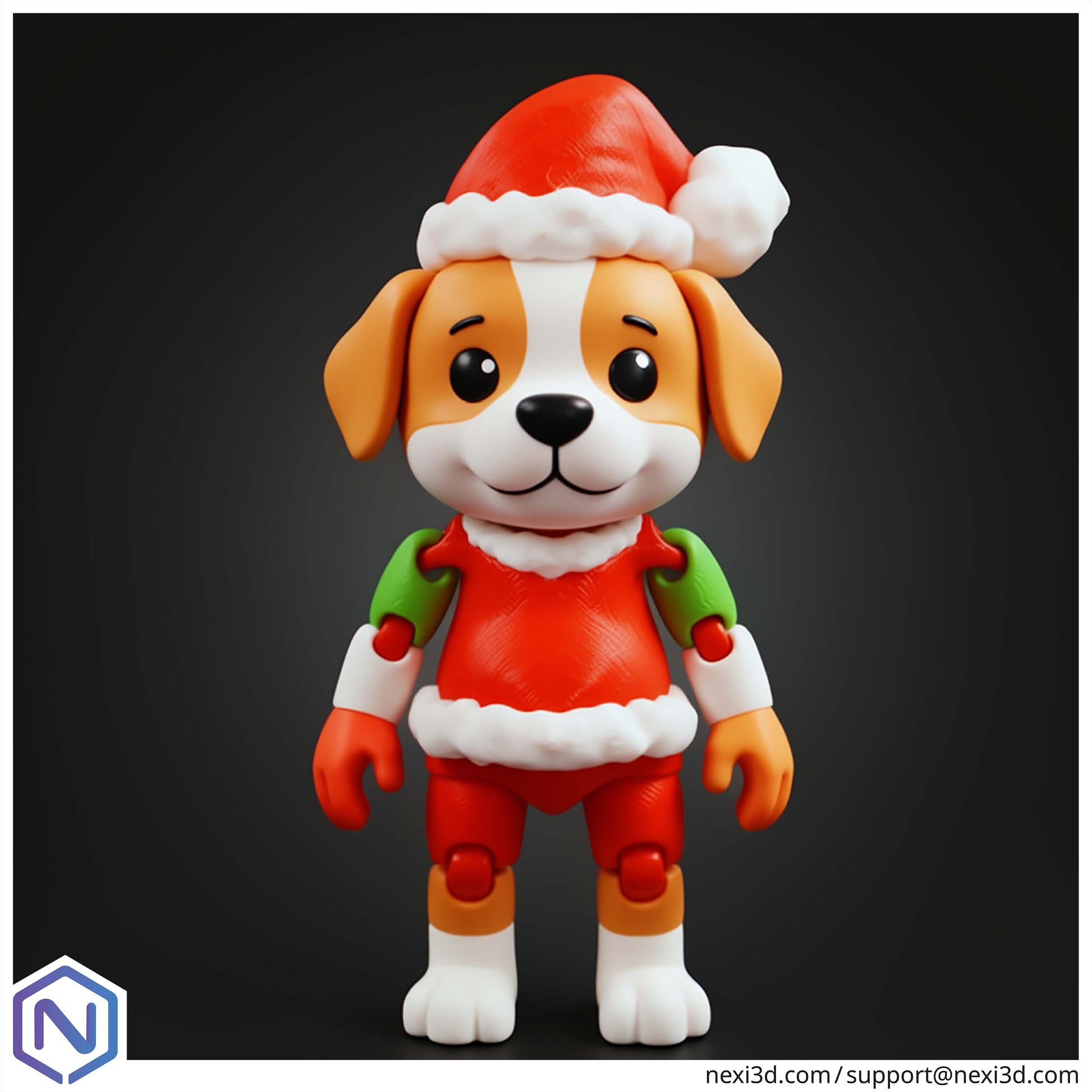 NEXI3D STL Files Christmas Dog